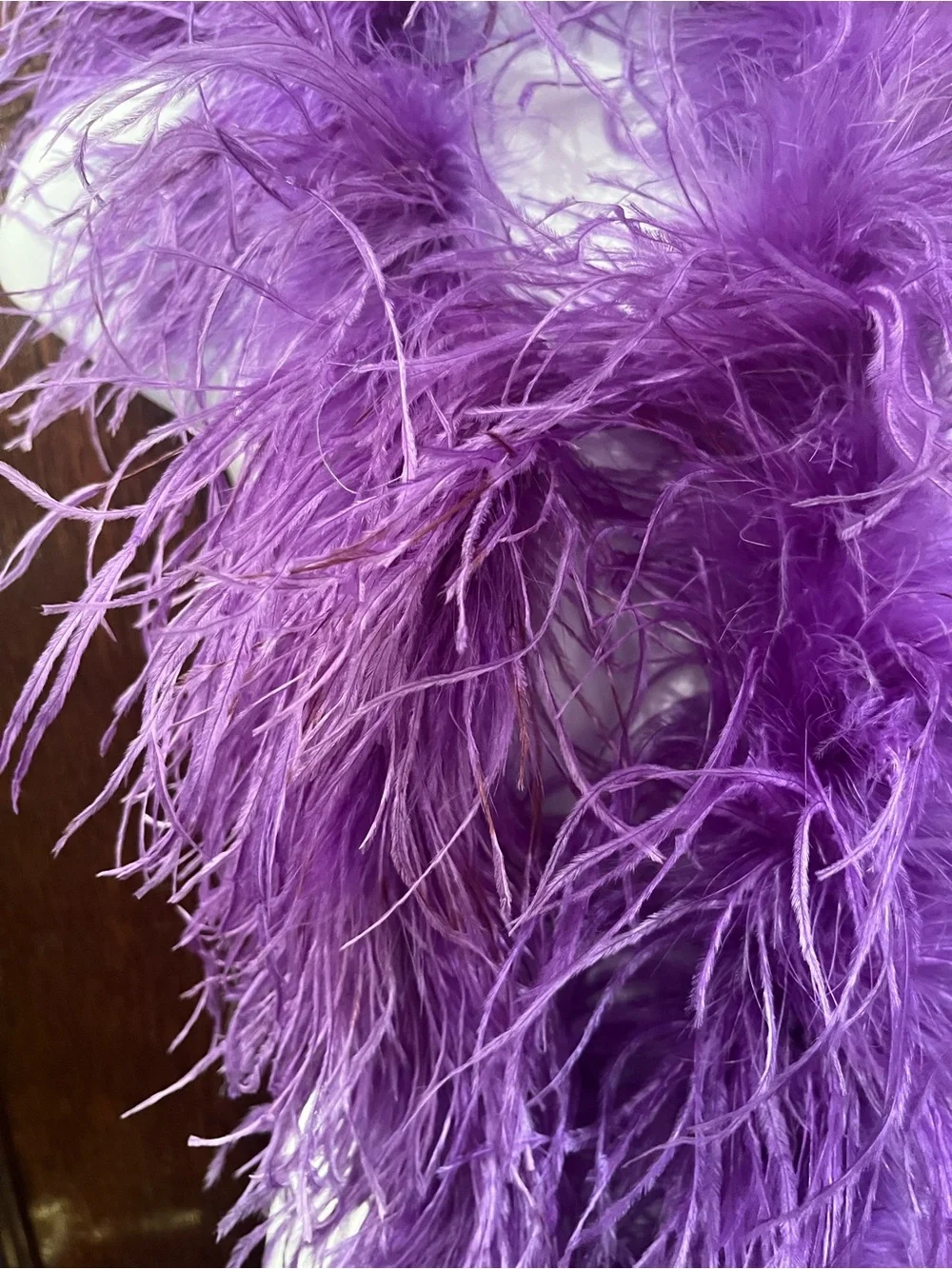 Lavender Feather Boa Scarf - Women's Feather Wrap